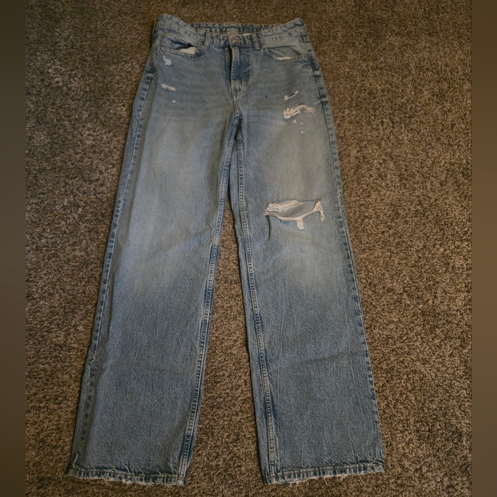 H&M Light Blue Straight Leg Jeans